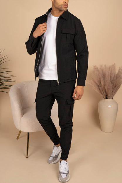 Pantalones Premium Cargo - Negro