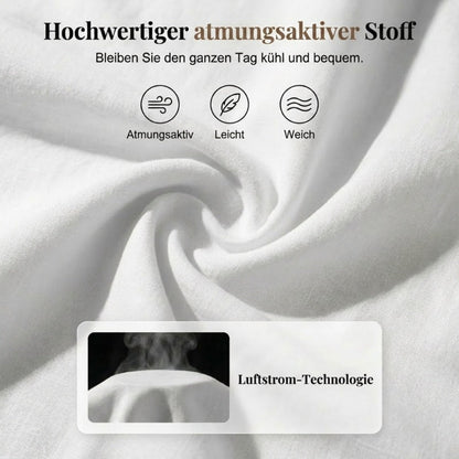 👗Einfarbiges, ärmelloses Baumwoll-Leinen-Kleid mit U-Ausschnitt für Damen