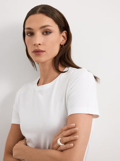 Camiseta de algodón color blanco