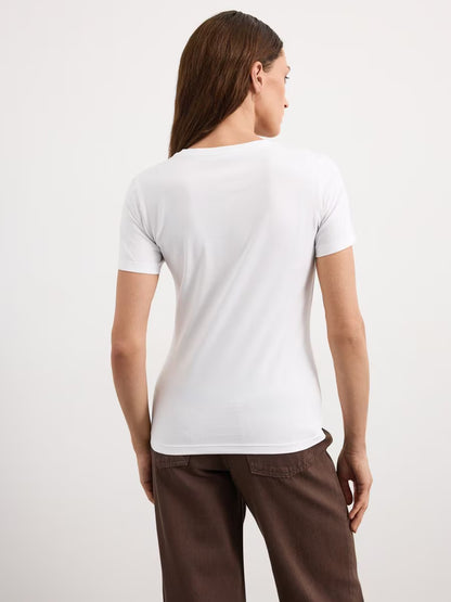 Camiseta de algodón color blanco