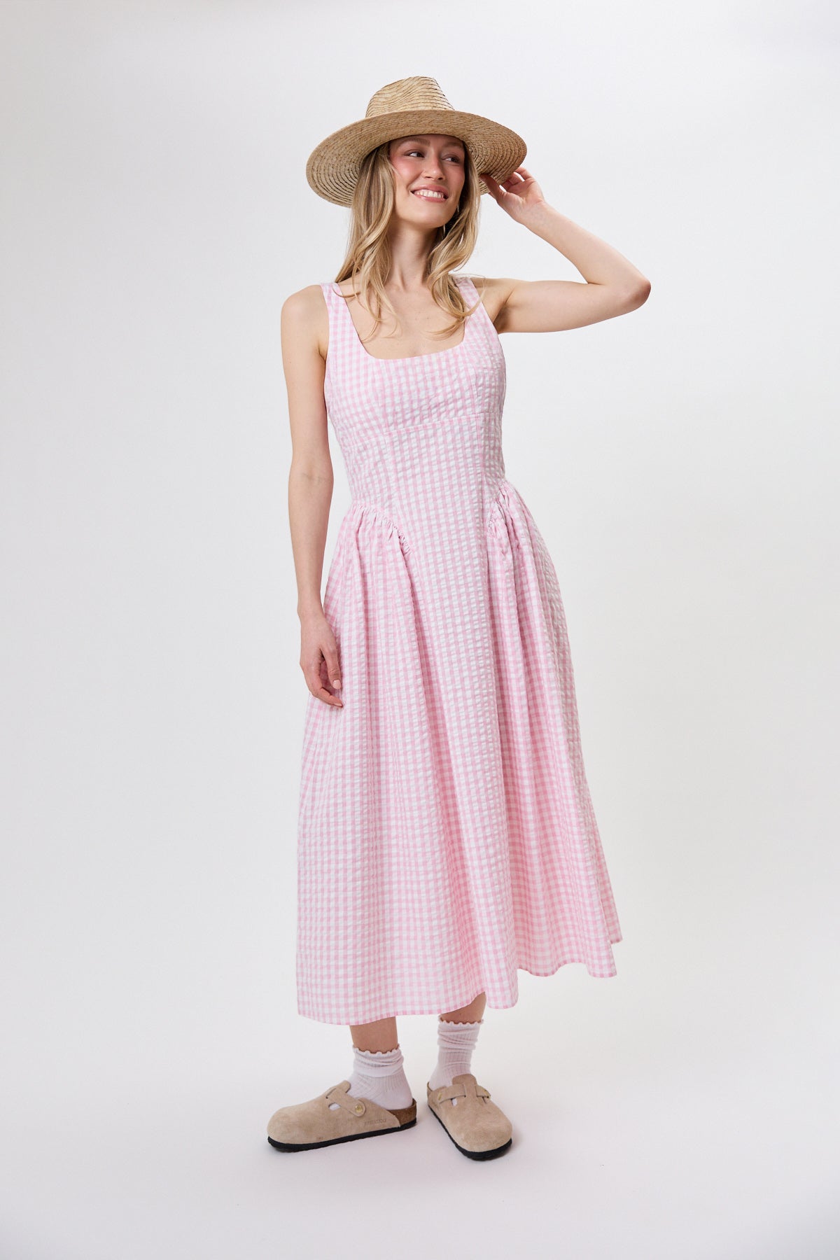 Vestido Arwen de corte A en rosa bebé