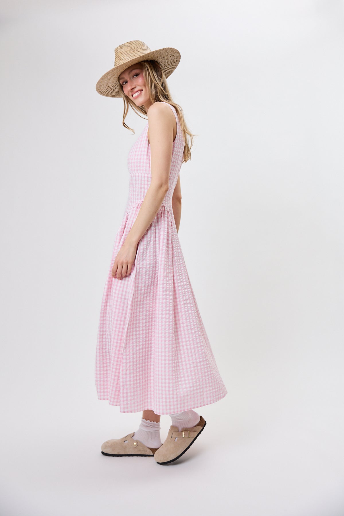 Vestido Arwen de corte A en rosa bebé