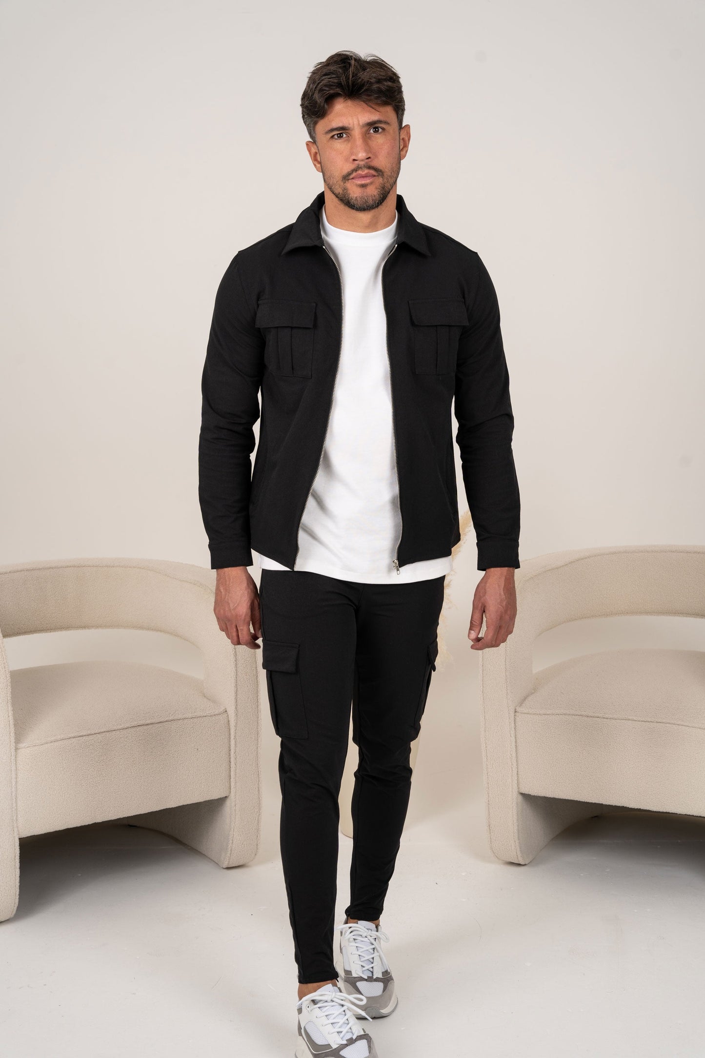 Pantalones Premium Cargo - Negro