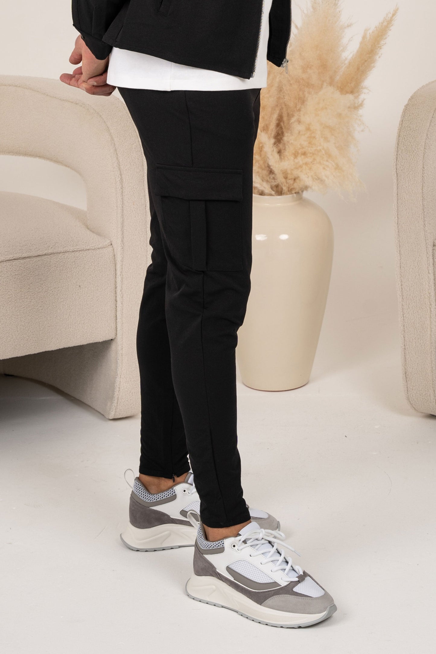 Pantalones Premium Cargo - Negro