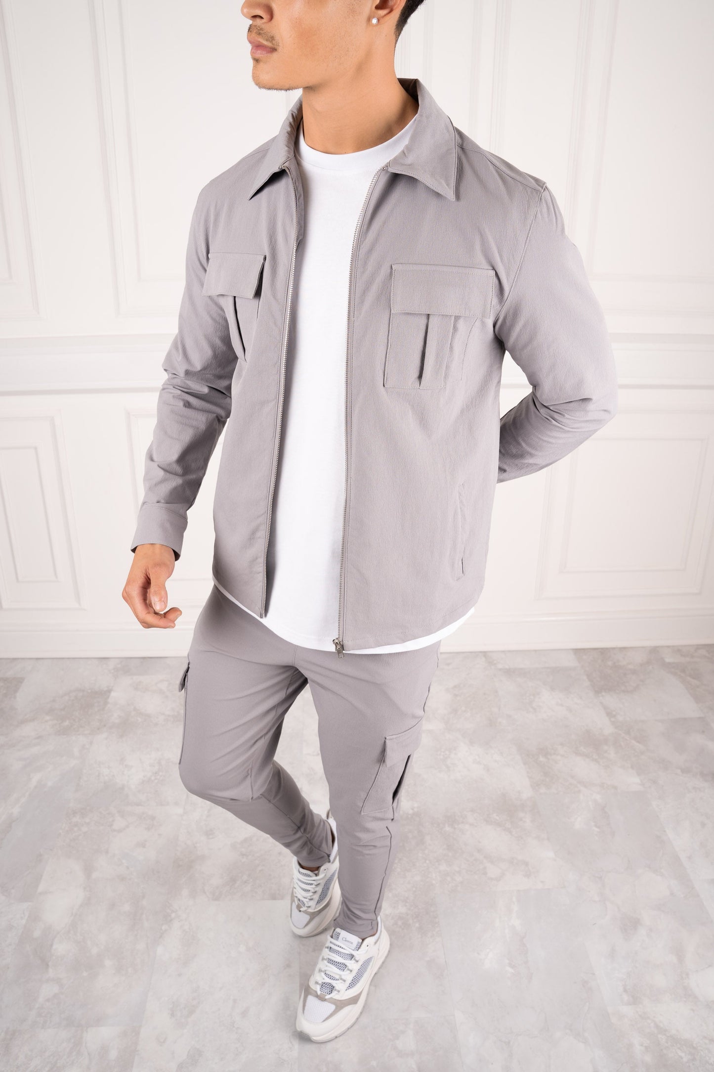 Pantalones utilitarios Premium Cargo - Gris claro