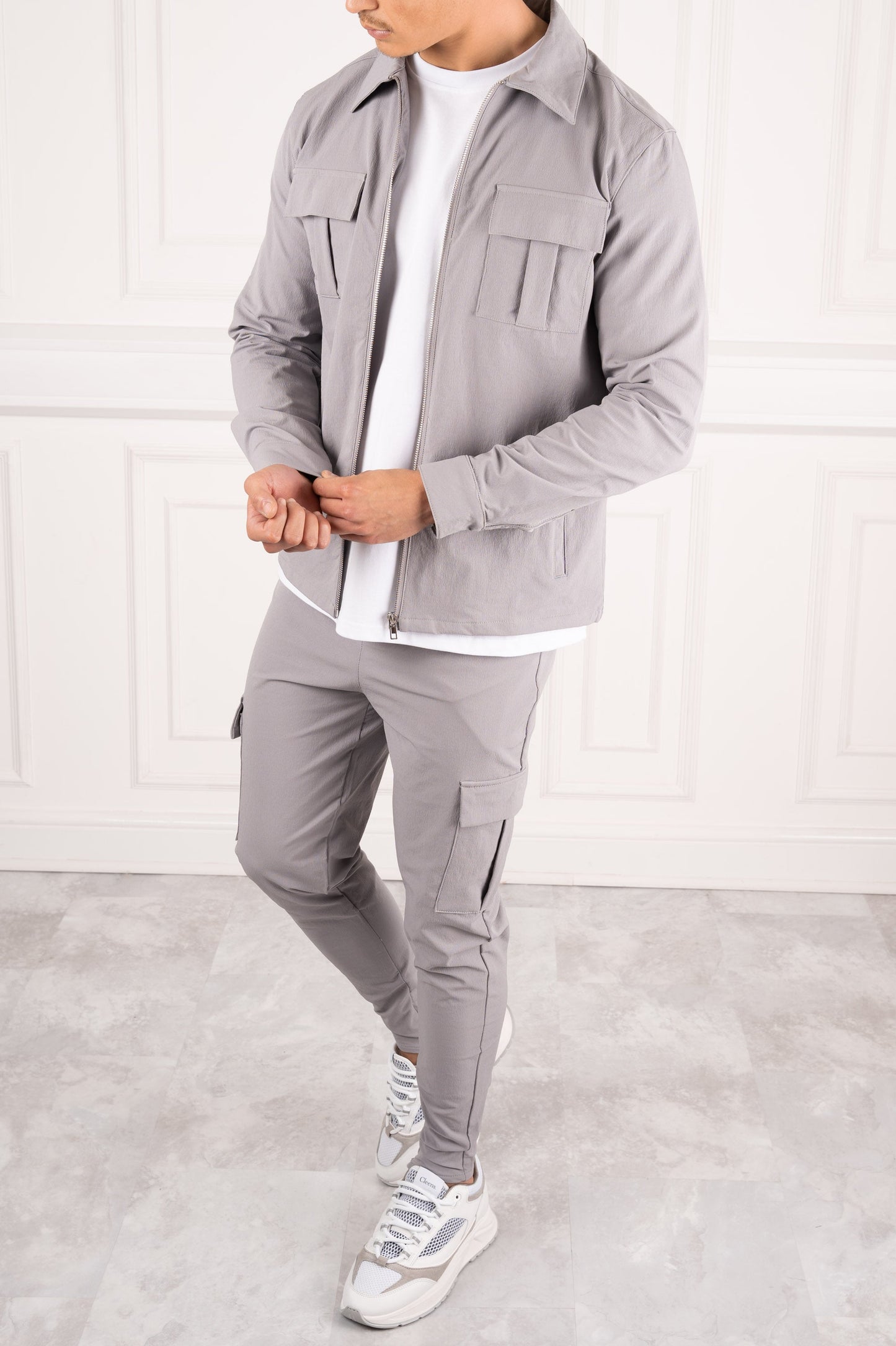 Pantalones utilitarios Premium Cargo - Gris claro