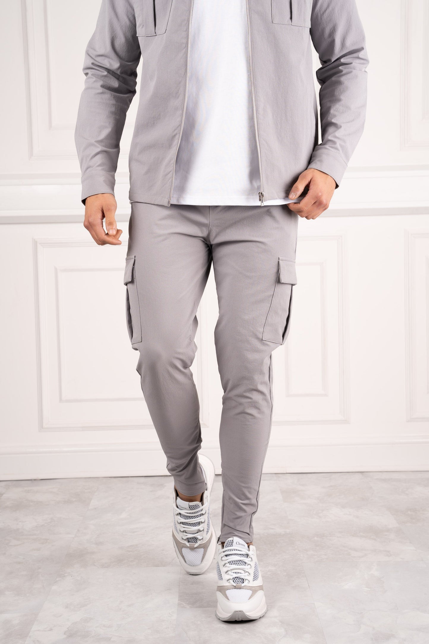 Pantalones utilitarios Premium Cargo - Gris claro