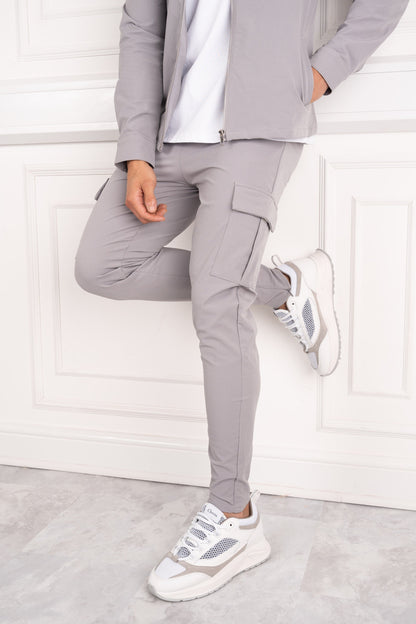 Chaqueta utilitaria Premium Cargo - Gris claro