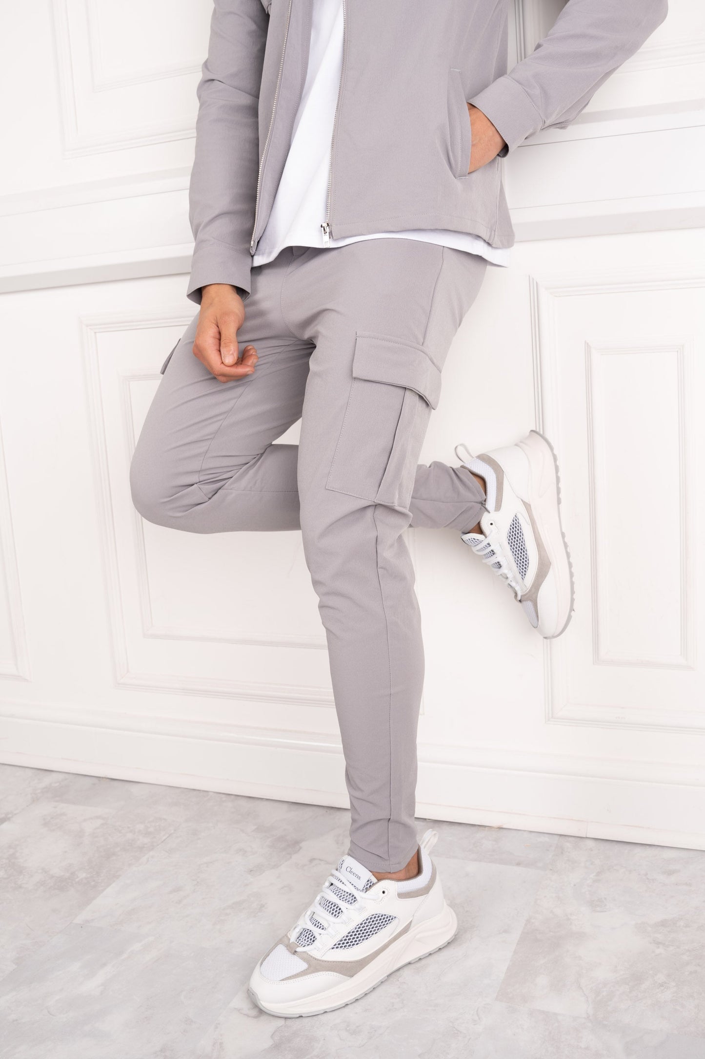 Pantalones utilitarios Premium Cargo - Gris claro