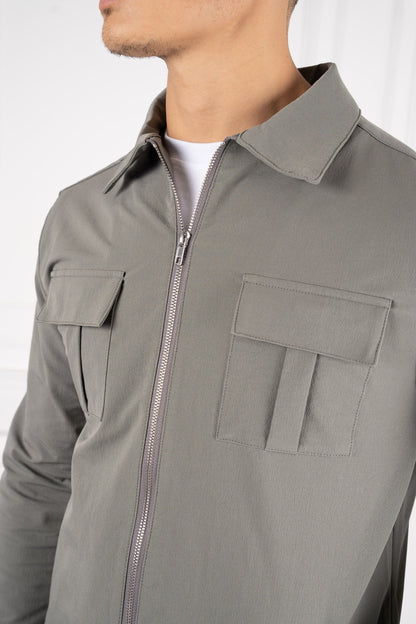 Chaqueta utilitaria Premium Cargo - Gris topo