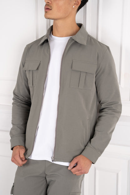 Chaqueta utilitaria Premium Cargo - Gris topo