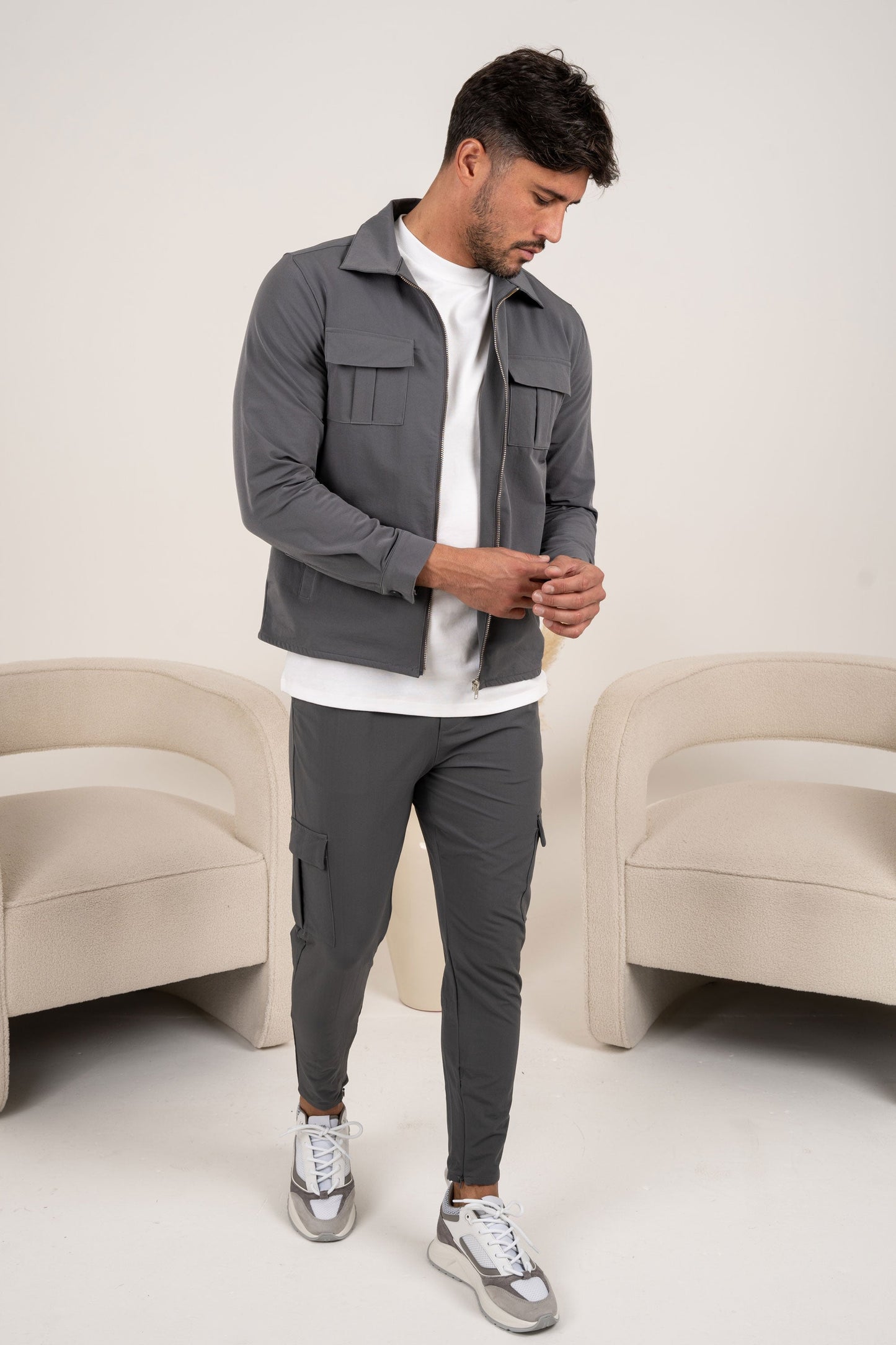 Pantalones utilitarios Premium Cargo - Gris carbón