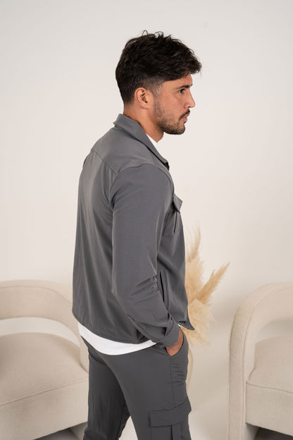 Chaqueta utilitaria Premium Cargo - Gris carbón