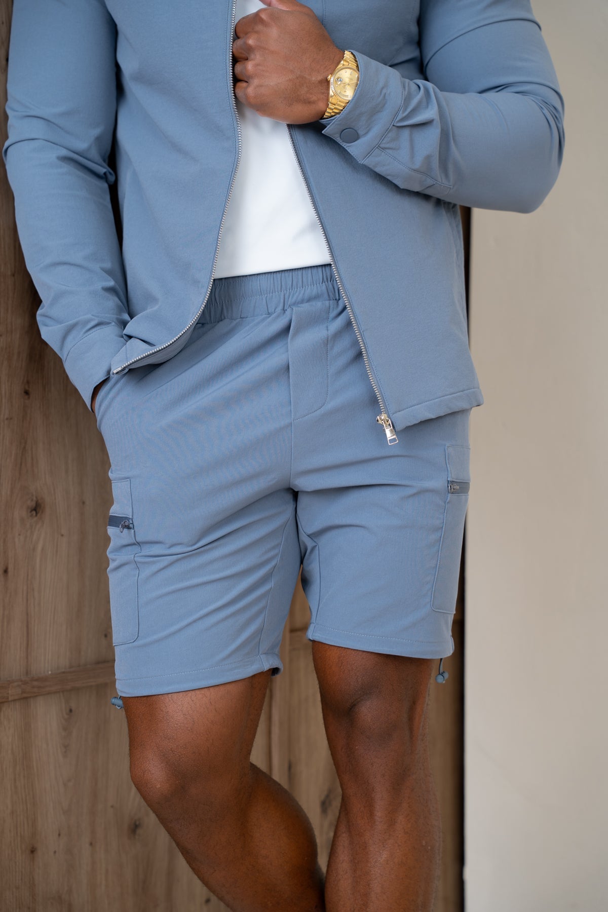 Chaqueta Cargo Premium Detail V2 - Azul acero