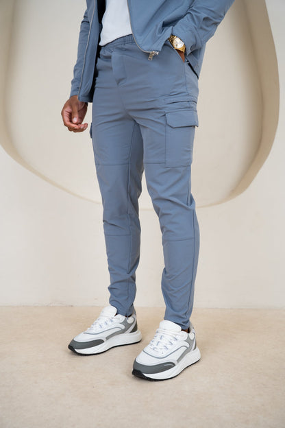 Pantalones cargo Premium Detail V2 - Azul acero