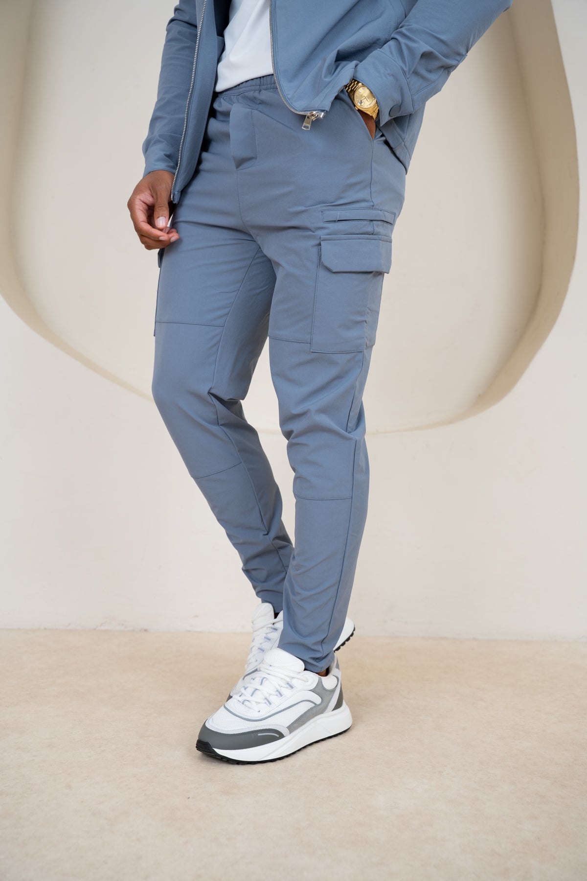 Pantalones cargo Premium Detail V2 - Azul acero
