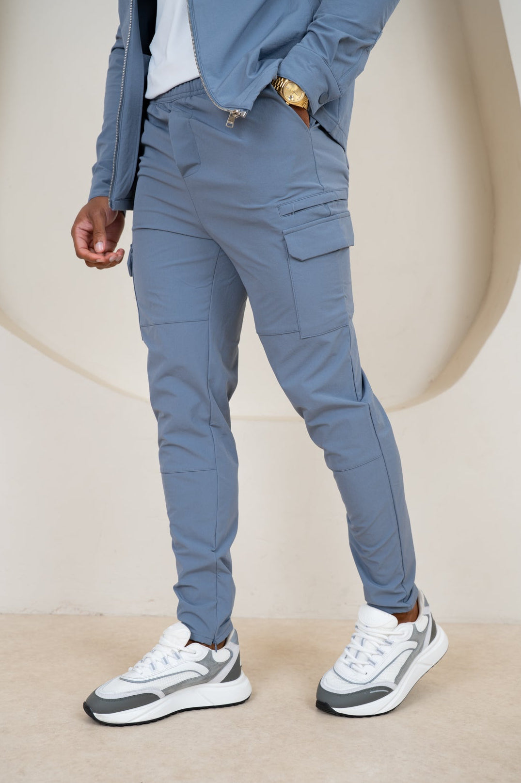 Pantalones cargo Premium Detail V2 - Azul acero