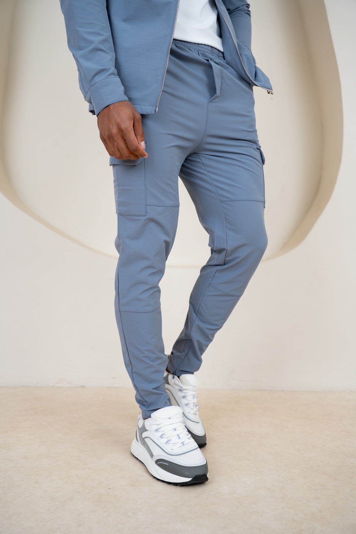 Pantalones cargo Premium Detail V2 - Azul acero