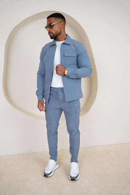 Pantalones cargo Premium Detail V2 - Azul acero