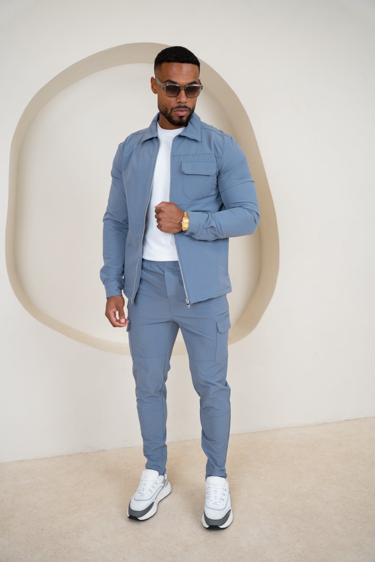 Chaqueta Cargo Premium Detail V2 - Azul acero