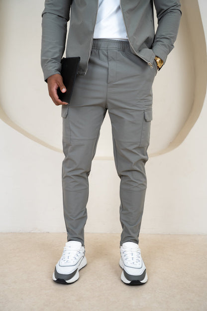 Pantalones cargo Premium Detail V2 - Gris topo