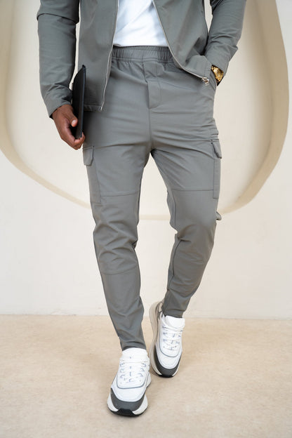 Pantalones cargo Premium Detail V2 - Gris topo