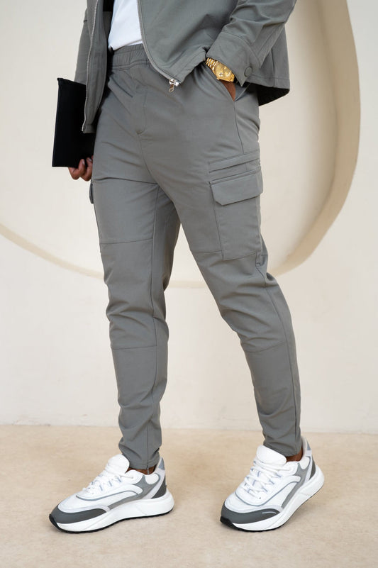 Pantalones cargo Premium Detail V2 - Gris topo