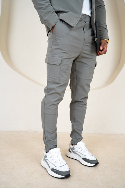 Pantalones cargo Premium Detail V2 - Gris topo