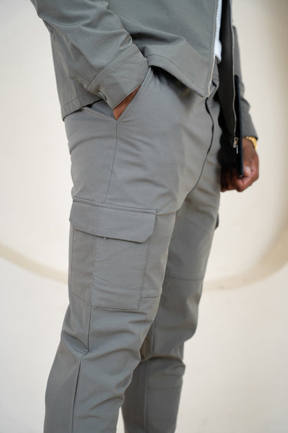 Pantalones cargo Premium Detail V2 - Gris topo