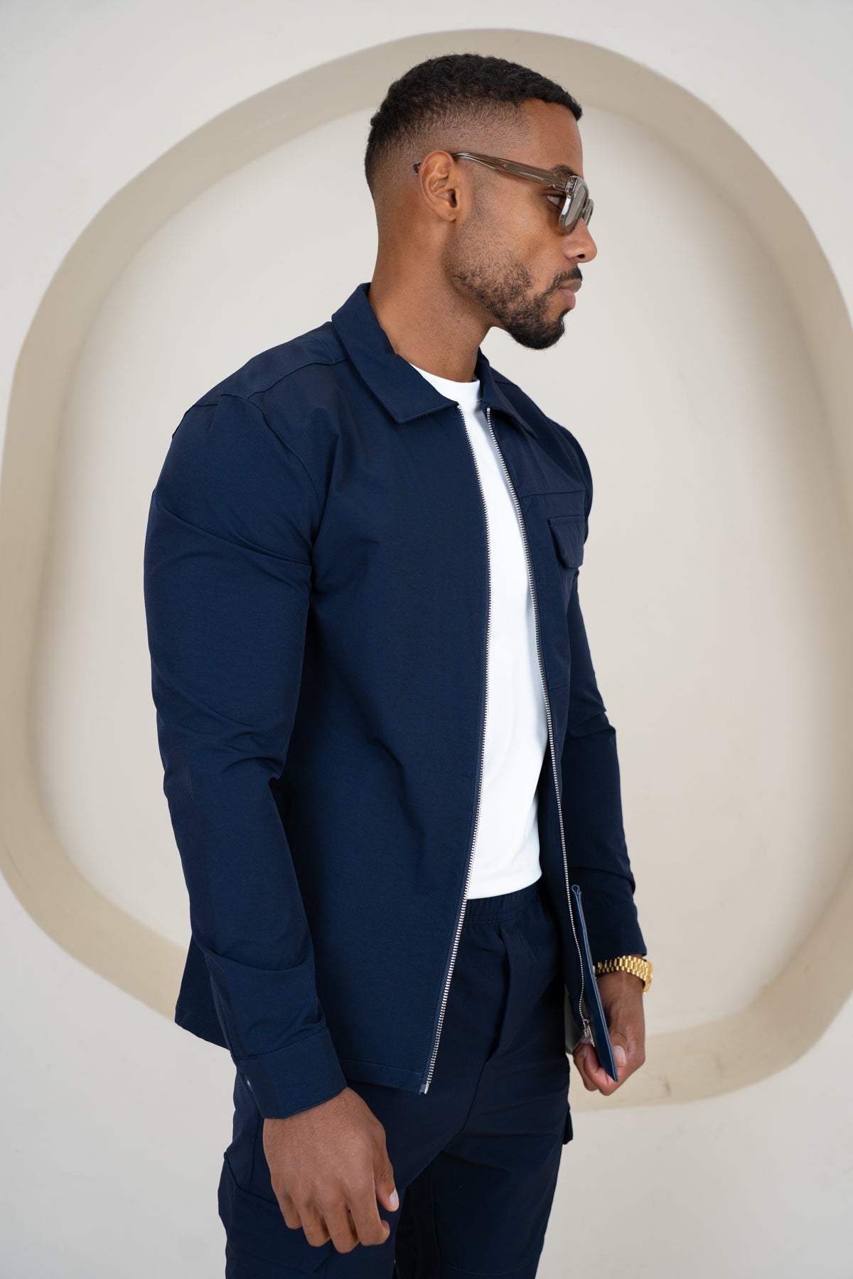 Premium Detail Cargo Jacket V2 - Navy