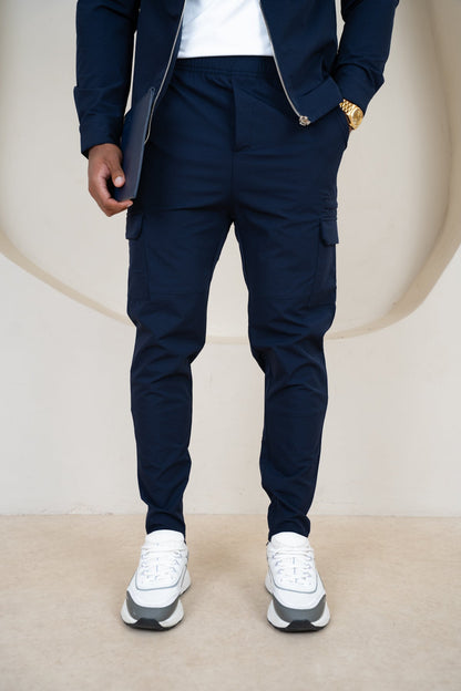 Premium Detail Cargo Pants V2 - Navy