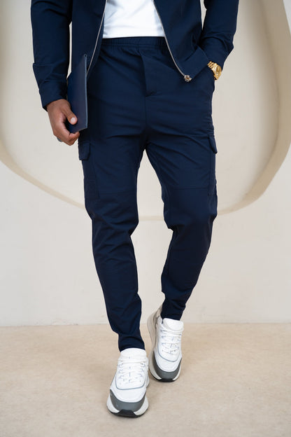 Premium Detail Cargo Pants V2 - Navy