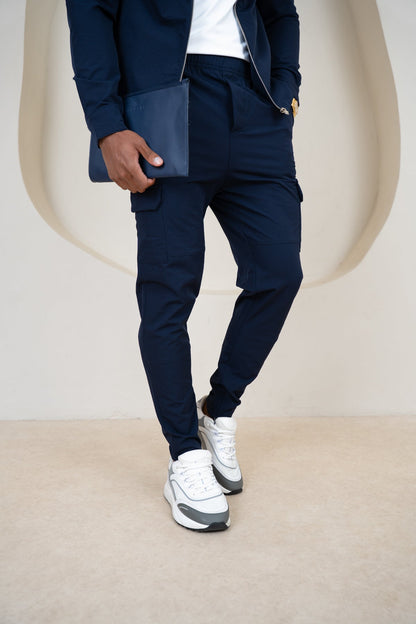 Premium Detail Cargo Pants V2 - Navy