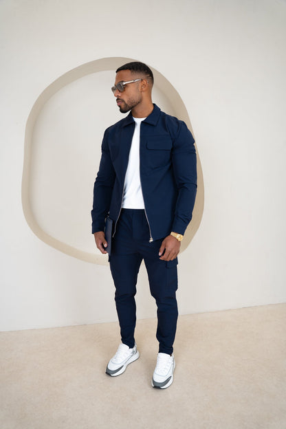 Premium Detail Cargo Jacket V2 - Navy