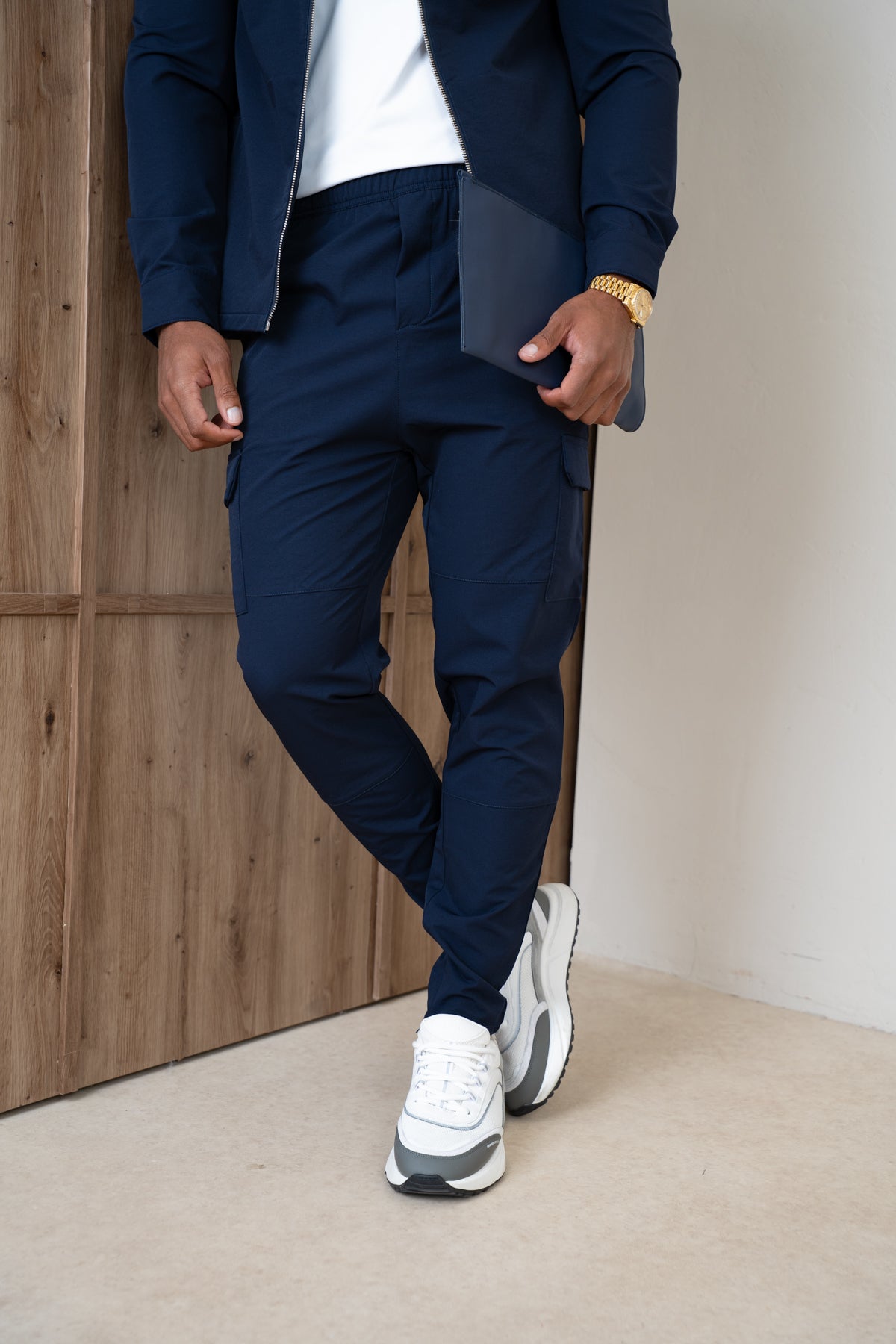 Premium Detail Cargo Pants V2 - Navy