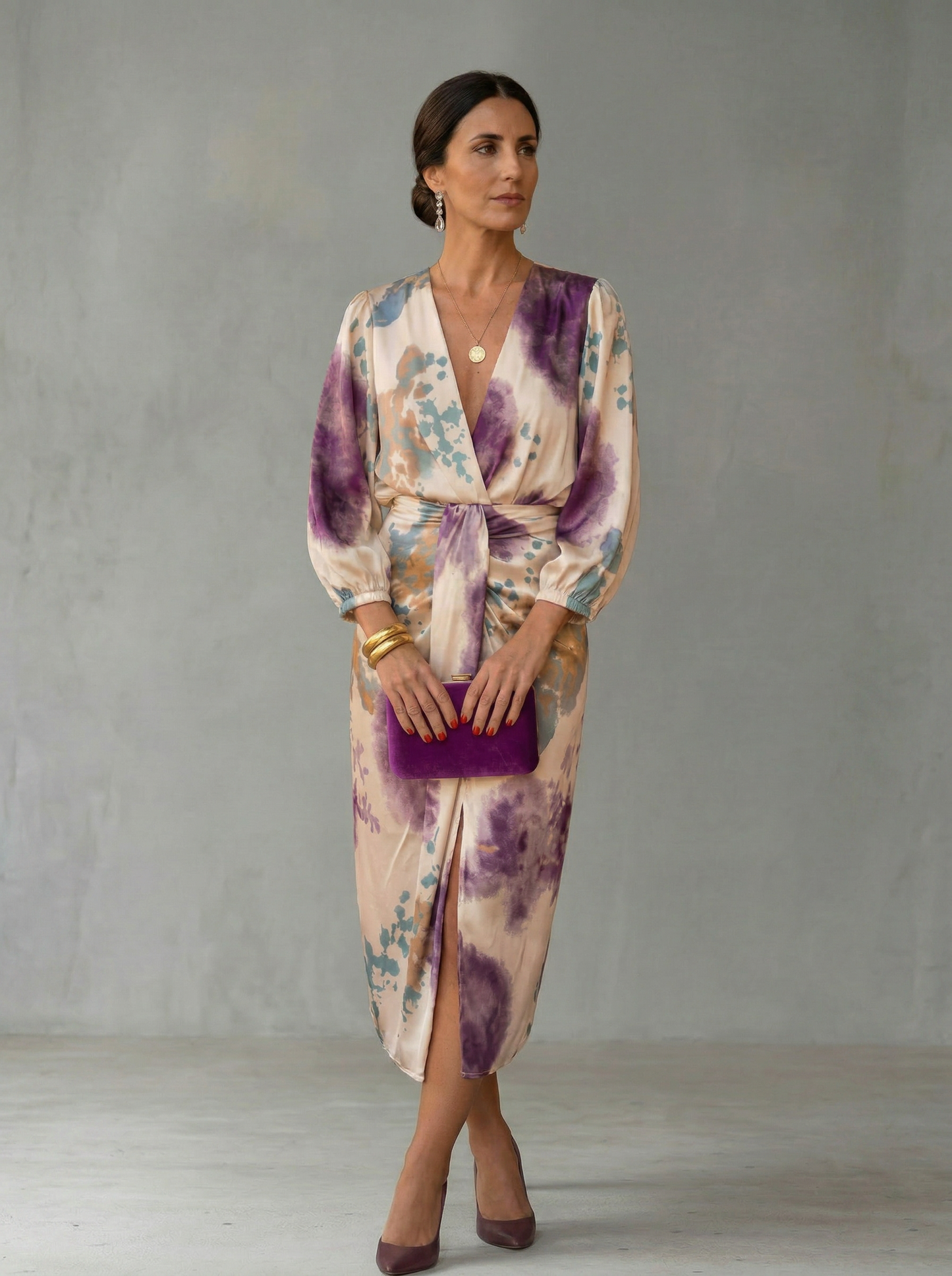 Valeria| Elegante vestido con cuello en V